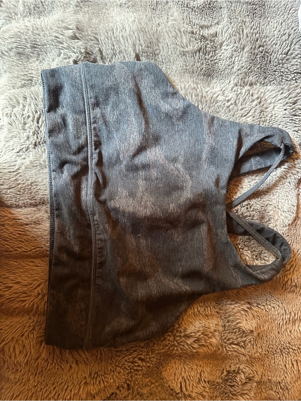 Women’s Gray/Black Camo Sports Crop Top - Comfortable Activewear